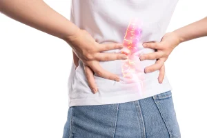 woman with chronic back pain