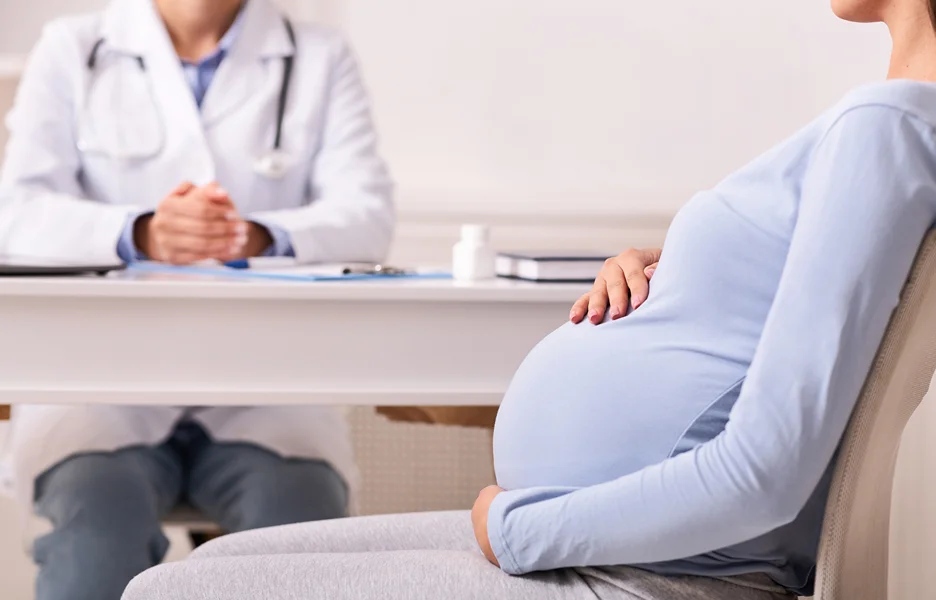 doctor and pregnant woman consultation