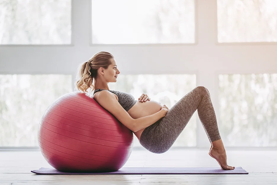 pregnant woman excercising