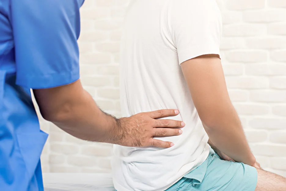 doctor and patient consult on sciatica and fibromyalgia