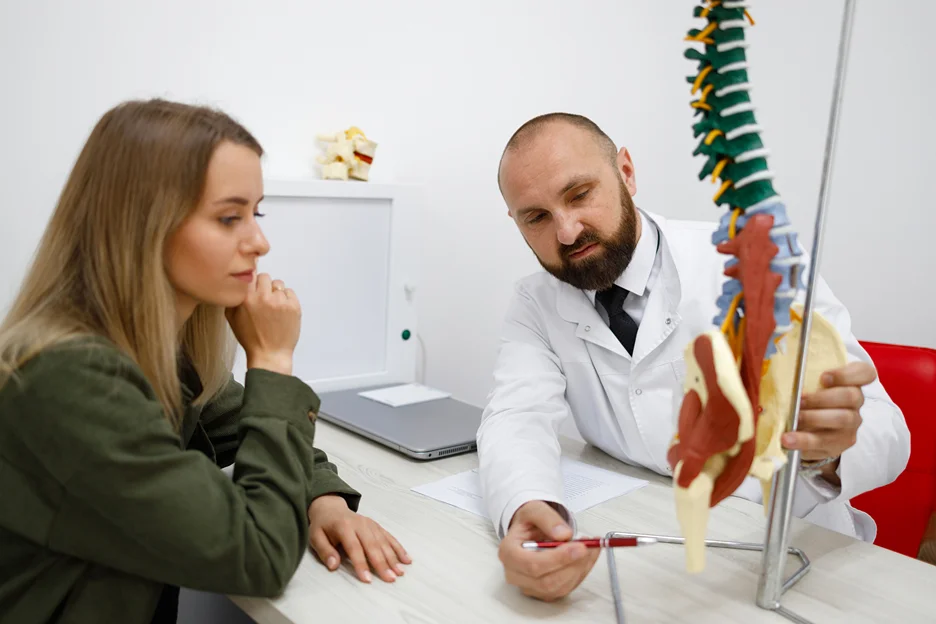 doctor and patient consult on sciatica